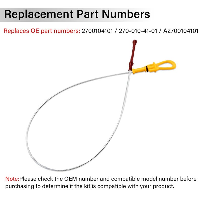 ROOTMUTIFY 2700104101 Engine Oil Dipstick for 2014-2020 Mercedes-Benz GLA250 CLA250 2014-2020, GLA45 AMG 2015-2019 Measuring Rod Dip Stick for Checking Oil Level - Image 4